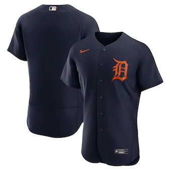 mens nike navy detroit tigers alternate authentic logo team